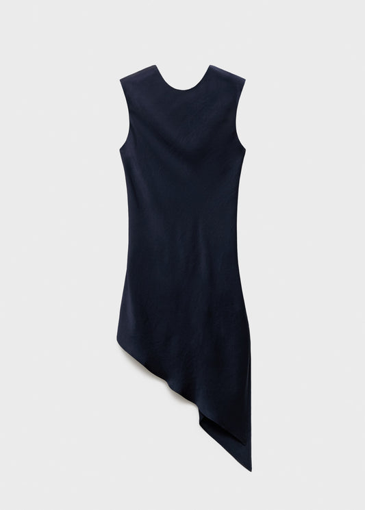 Asymmetrical satin top