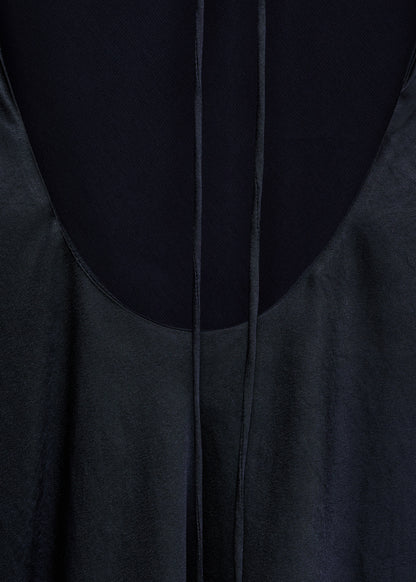 Asymmetrical satin top