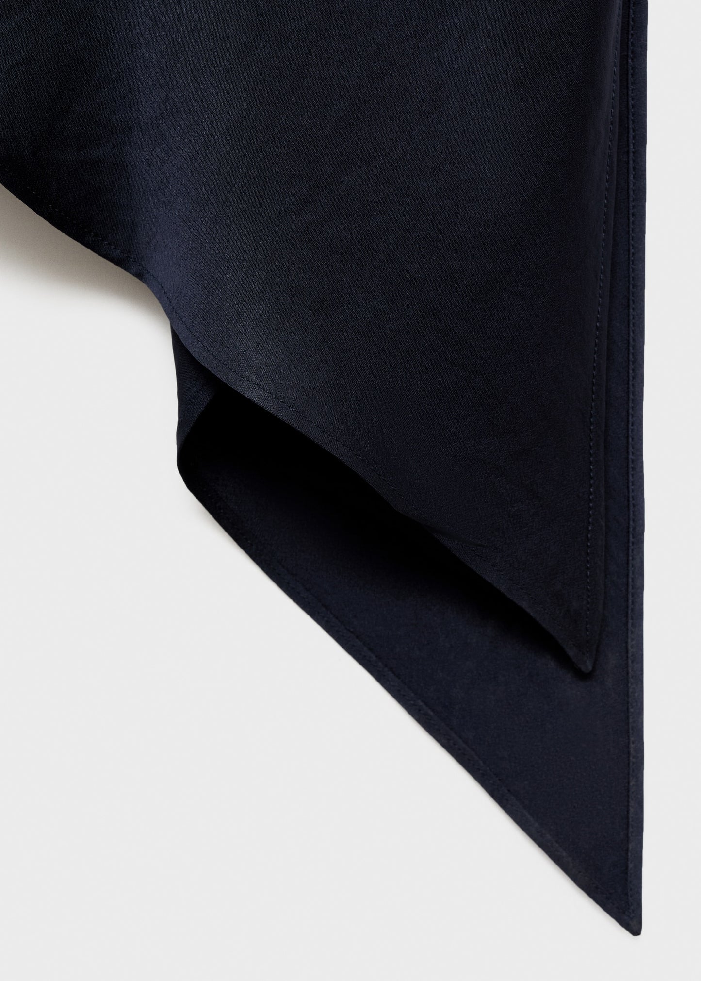Asymmetrical satin top