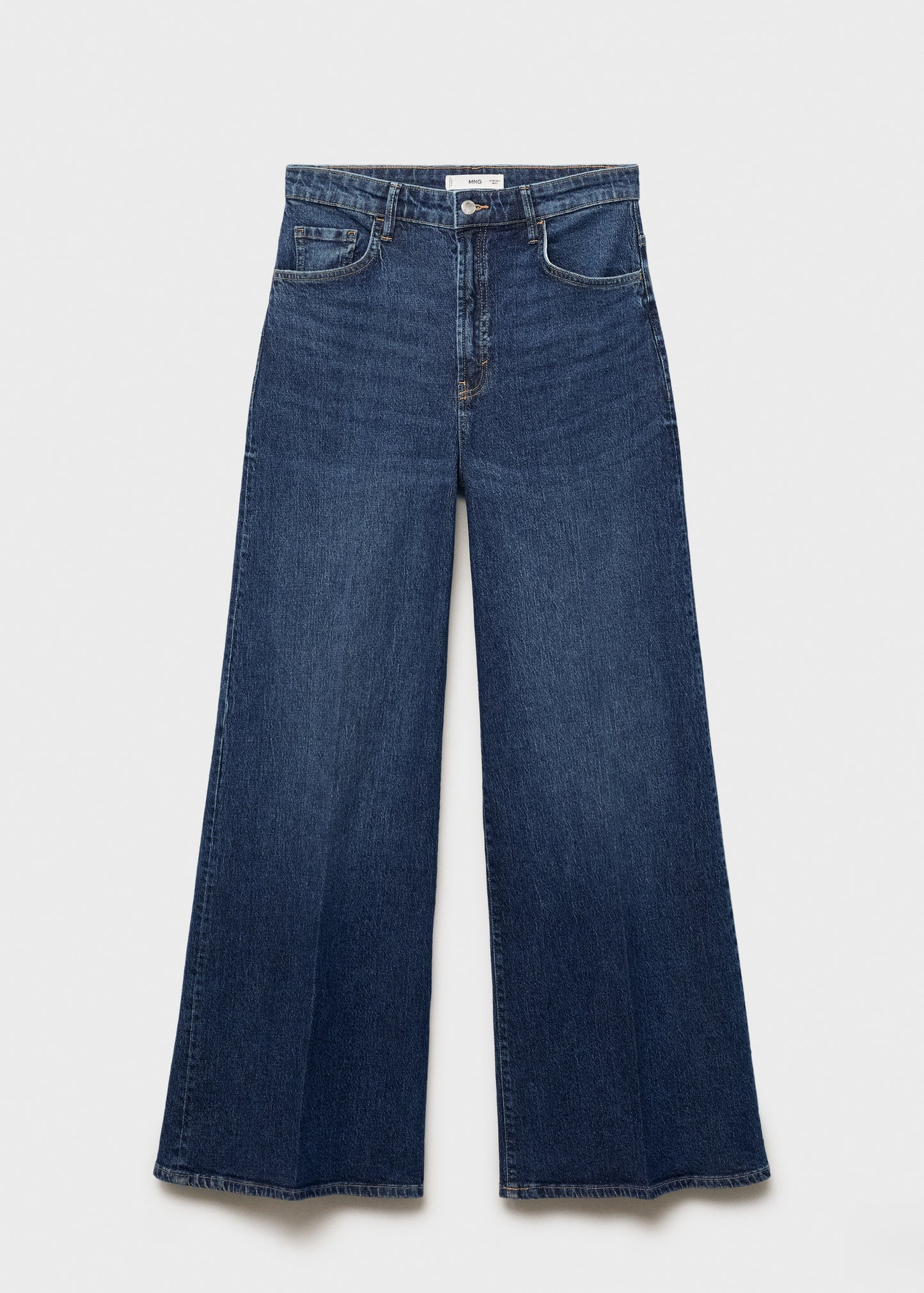 High-waisted wide-leg jeans