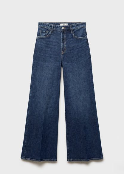 High-waisted wide-leg jeans