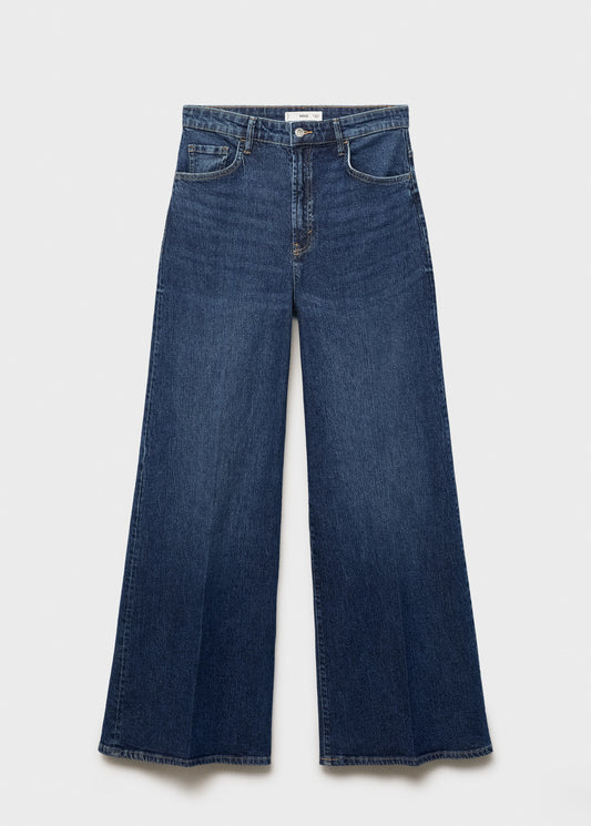 High-waisted wide-leg jeans