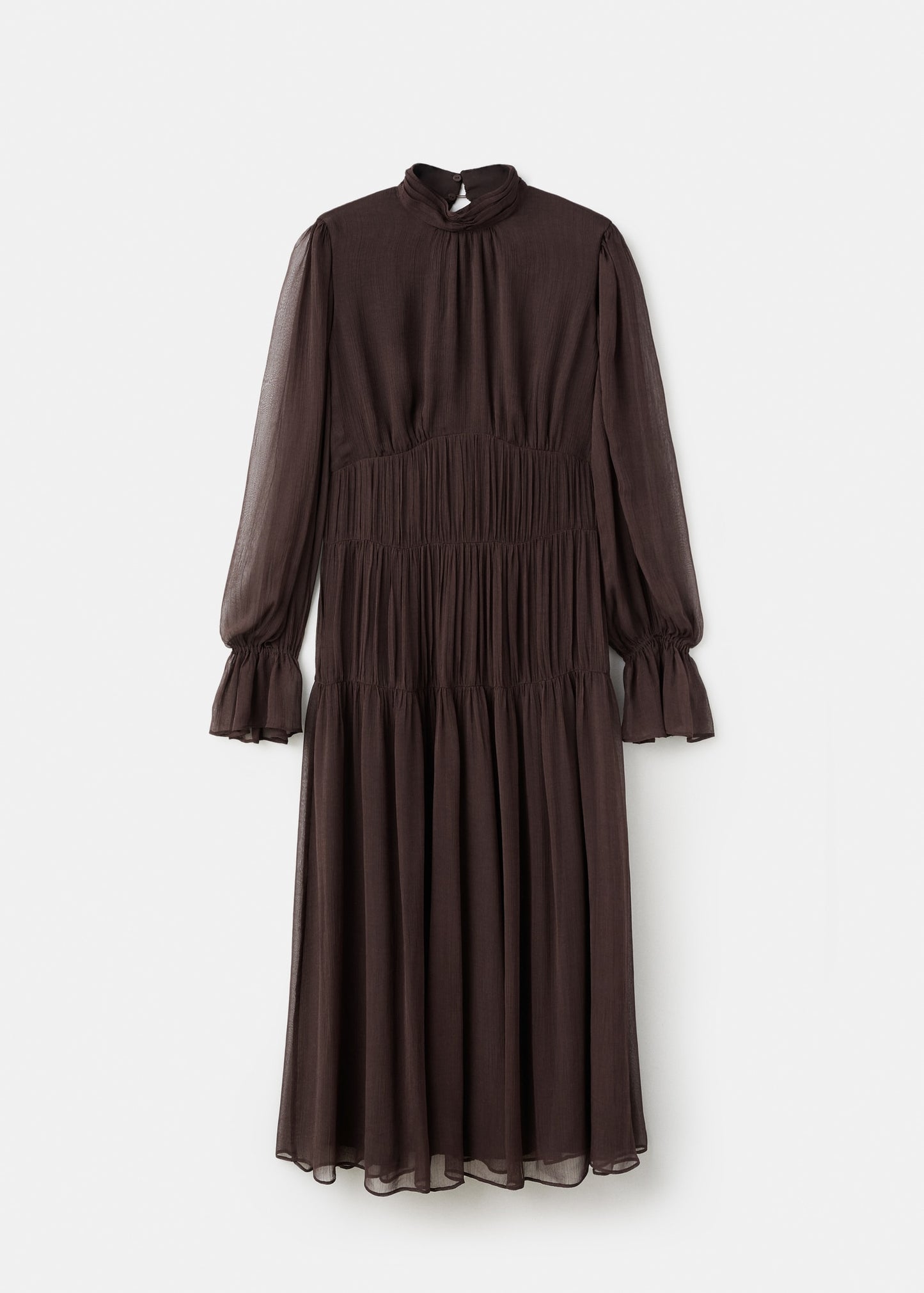 Ruched chiffon dress