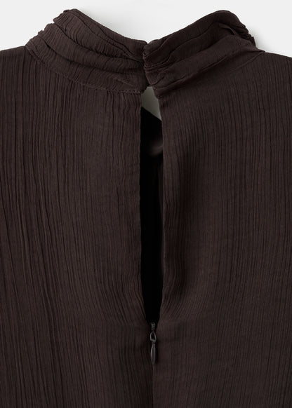 Ruched chiffon dress