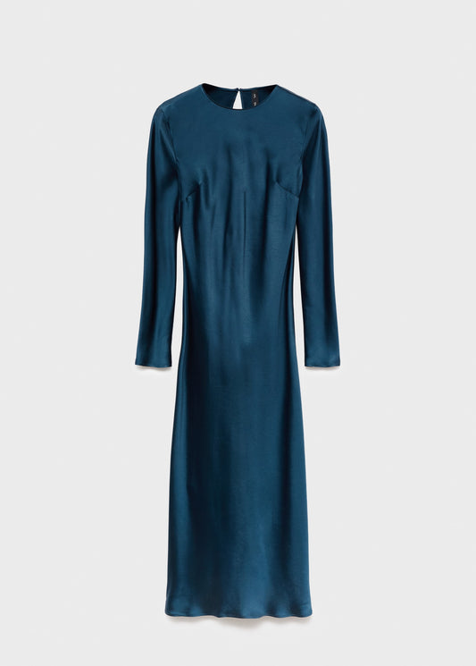 Long satin dress