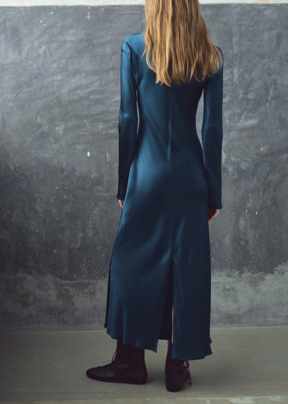 Long satin dress
