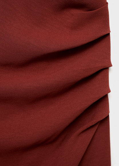 Ruched dress with knot detail