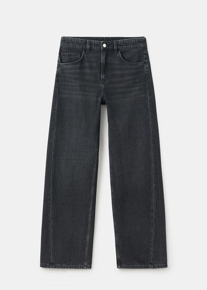 Mid-rise balloon jeans