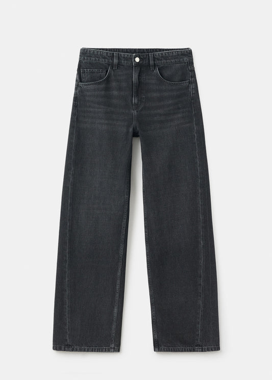 Mid-rise balloon jeans