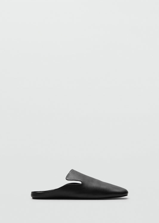 100% leather square-toe shoes