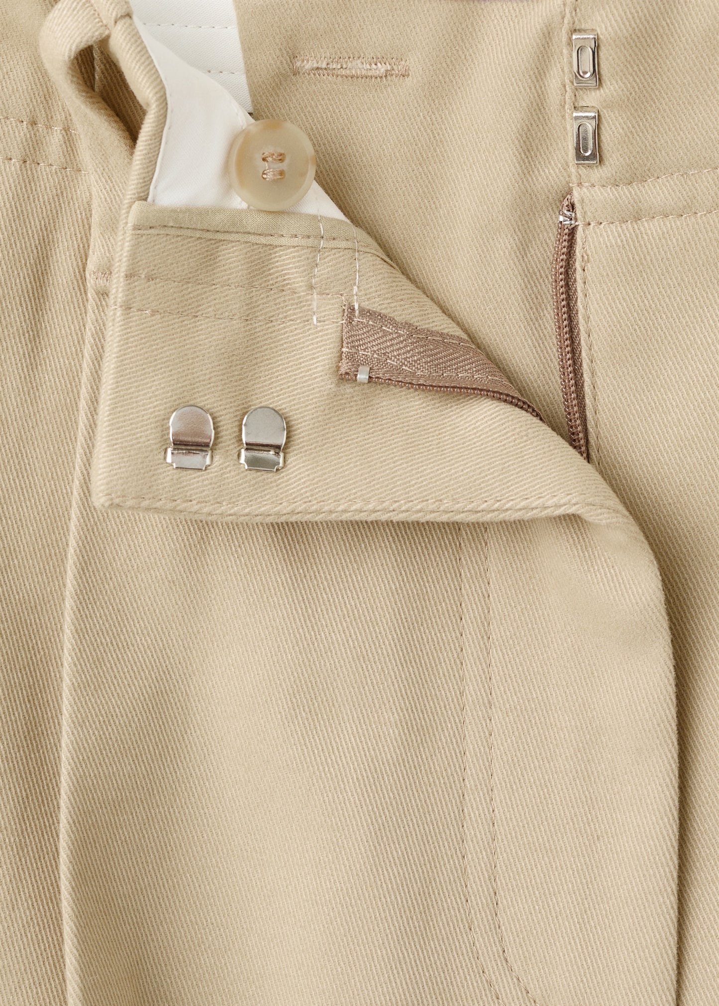 Straight-leg pleated denim trousers