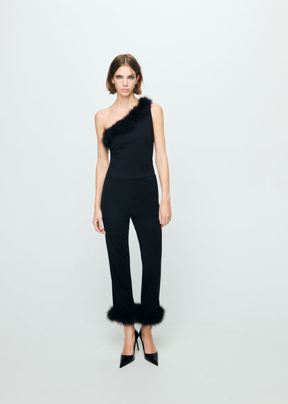 Asymmetrical speckled top