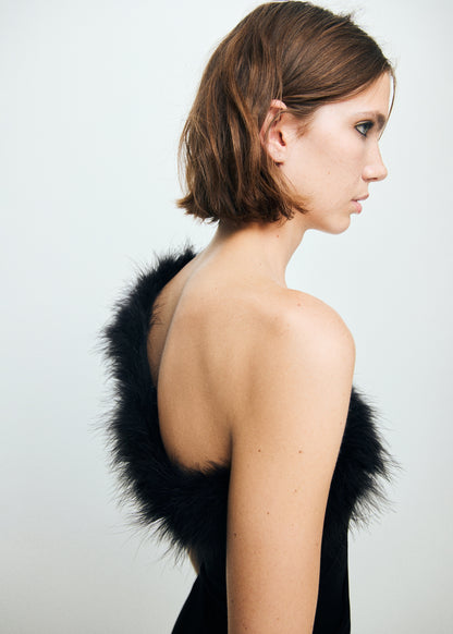 Asymmetrical speckled top