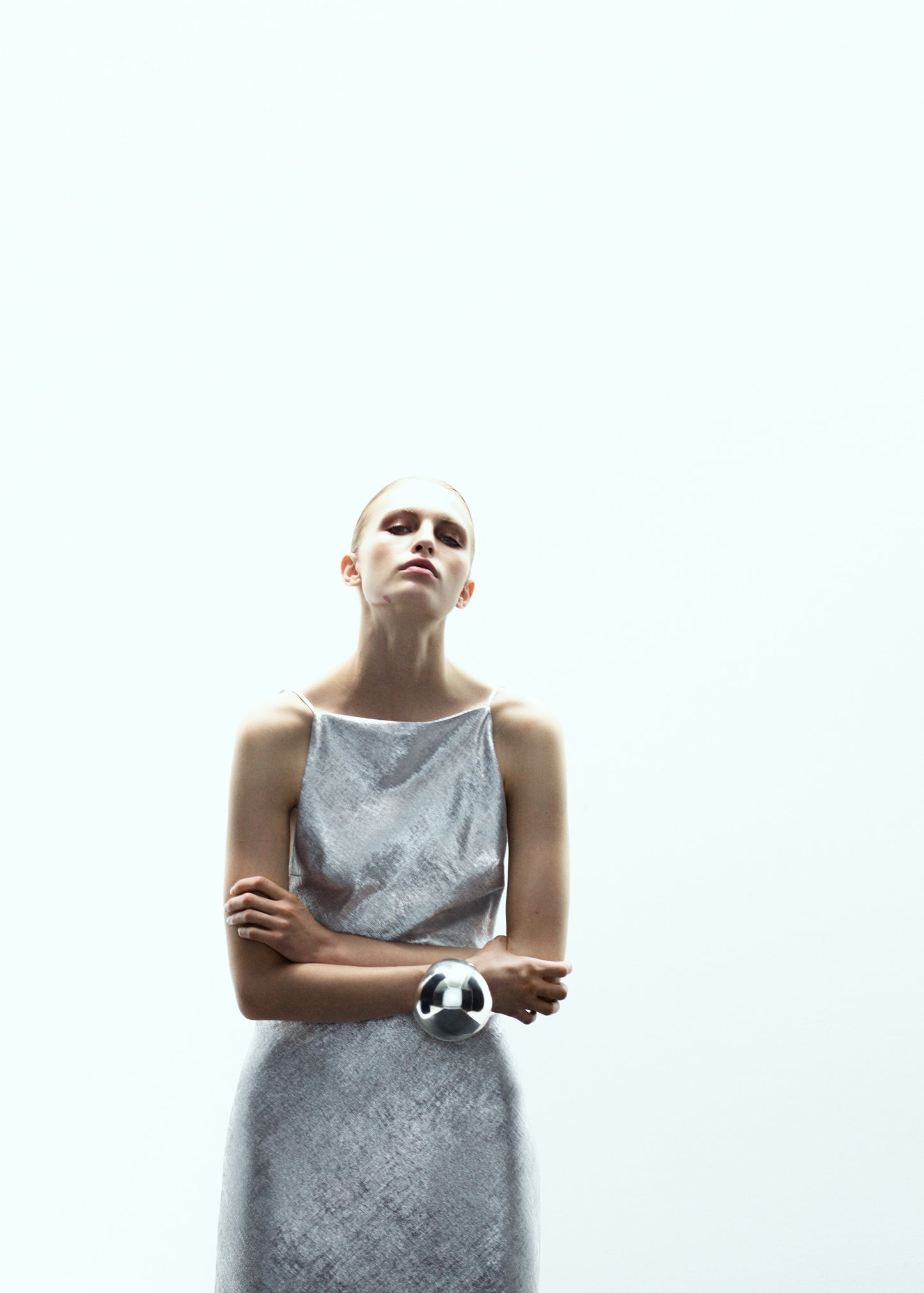 Metallic open-back dress