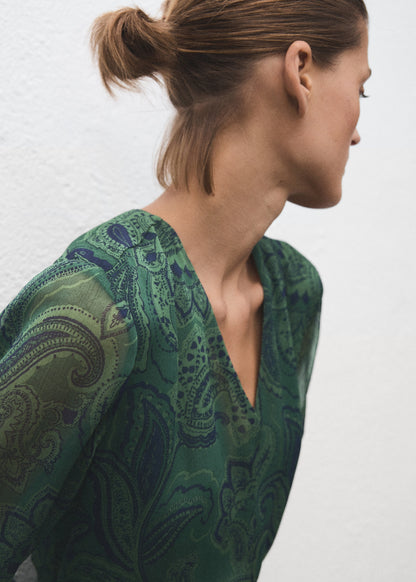Belt printed dress