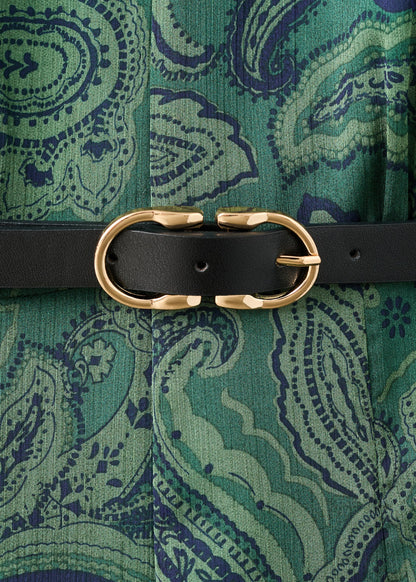 Belt printed dress