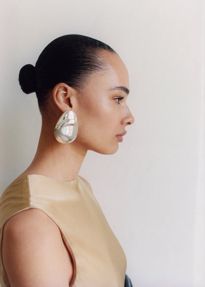 Maxi oval design earrings