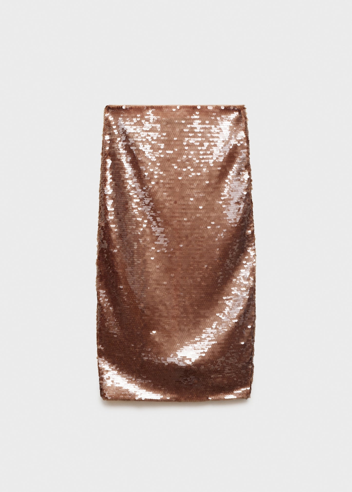 Sequinned midi-skirt