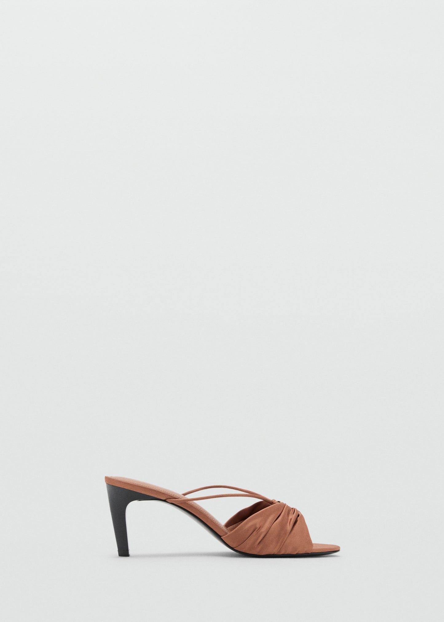 Satin high-heeled sandal