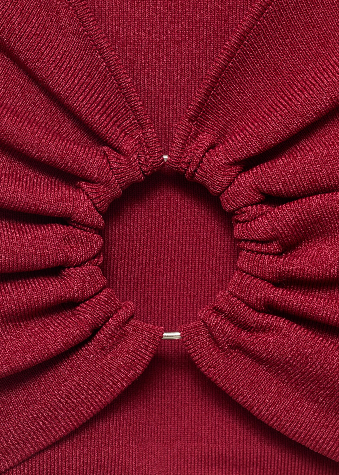 Knitted top with hoop detail