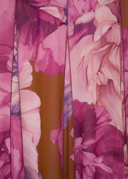 Floral godet dress