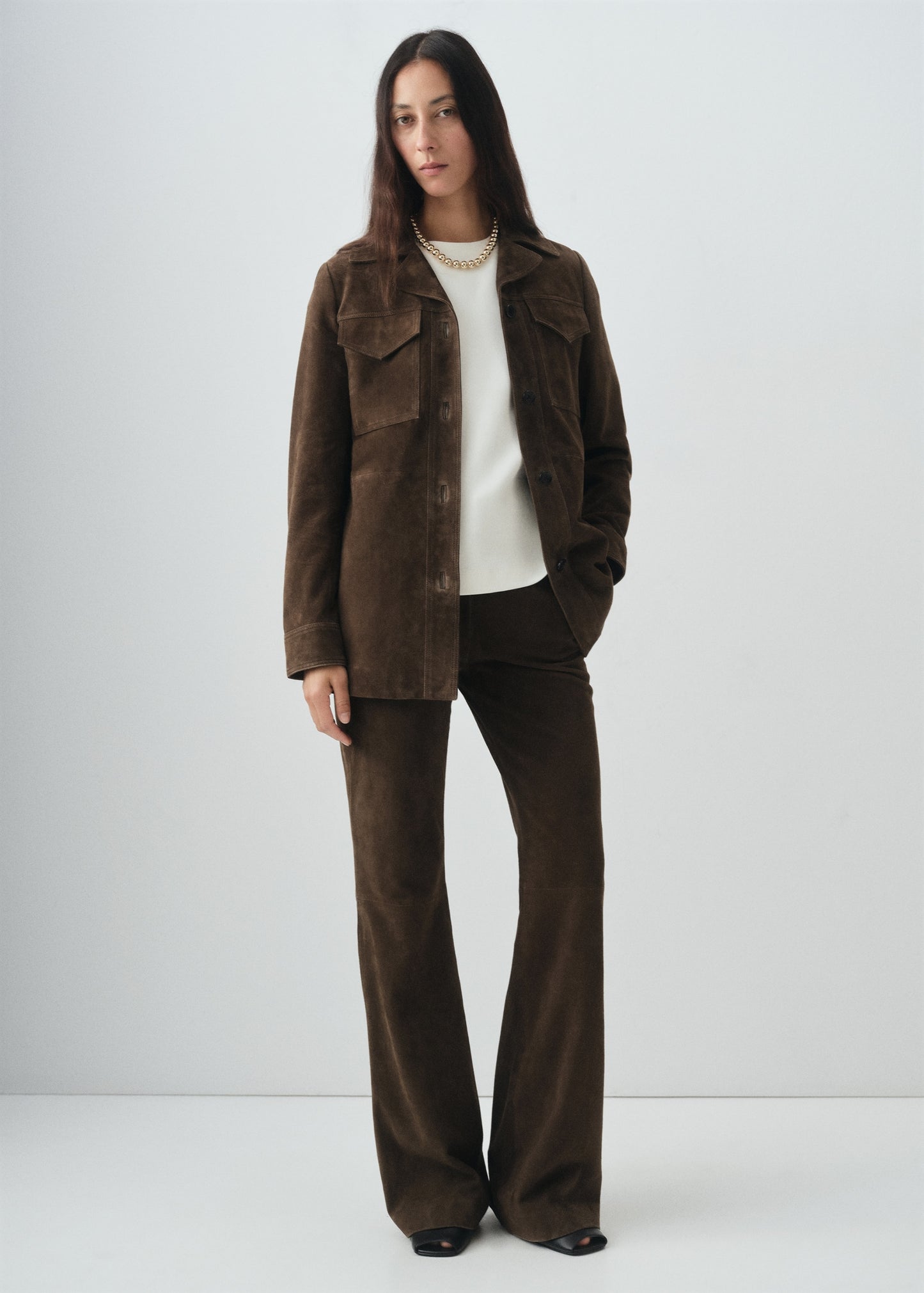100% suede jacket with pockets