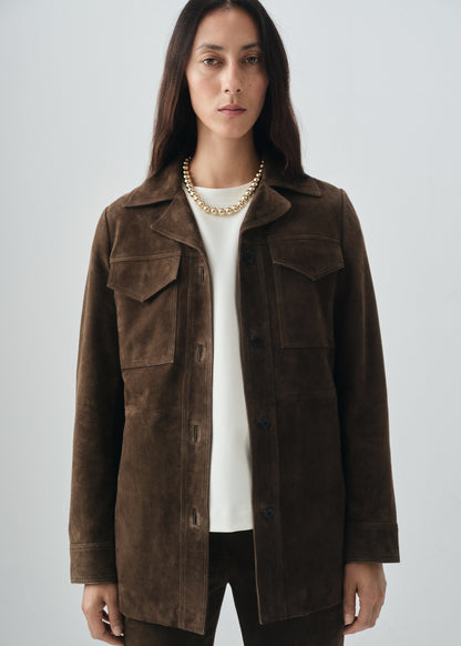 100% suede jacket with pockets