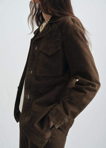 100% suede jacket with pockets