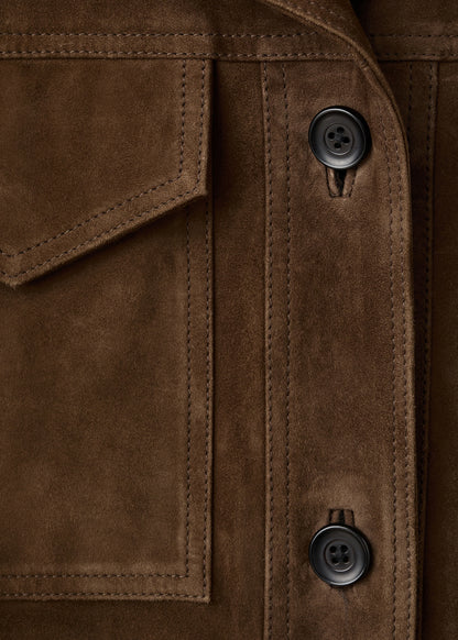 100% suede jacket with pockets