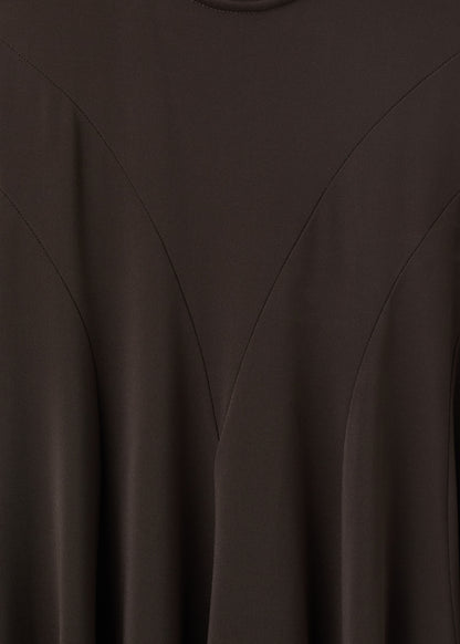 Godet dress with back opening