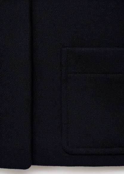 Wool-blend jacket with shearling collar