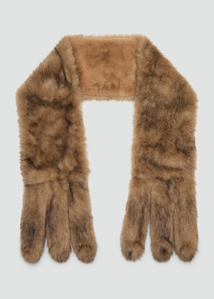 Long faux fur scarf