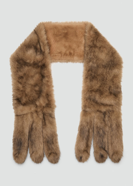 Long faux fur scarf