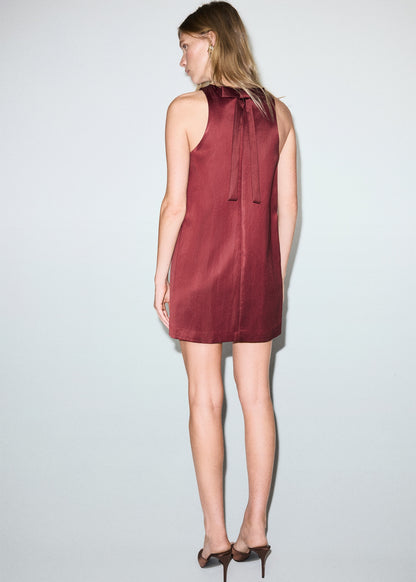 Satin tie dress