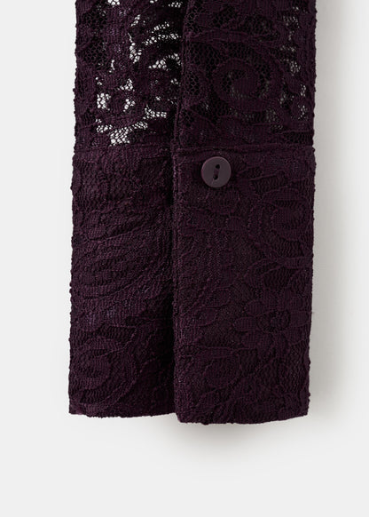 Lace shirt with scarf