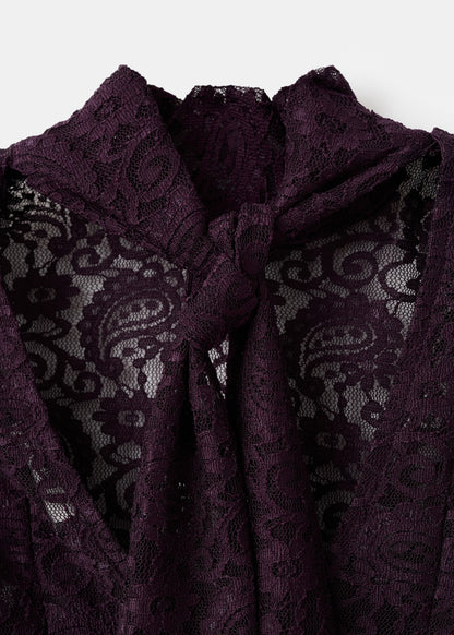 Lace shirt with scarf