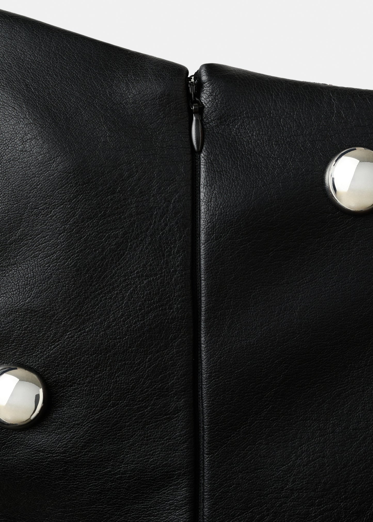 Studded faux leather dress
