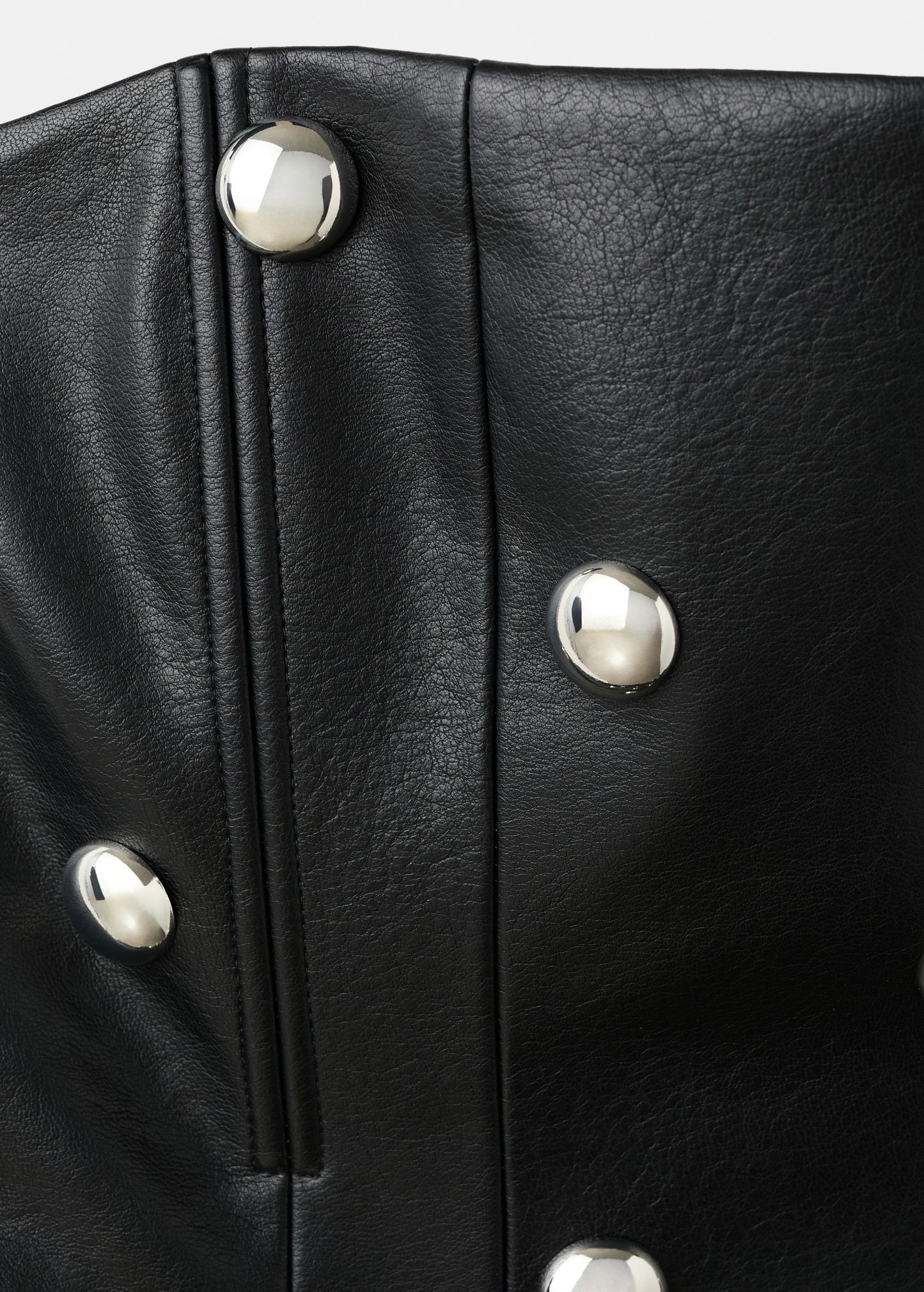 Studded faux leather dress