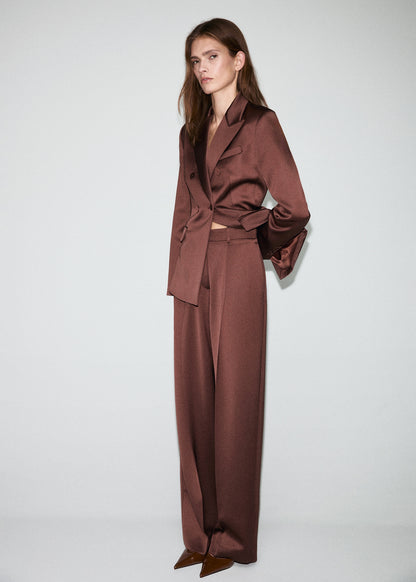 Satin suit trousers