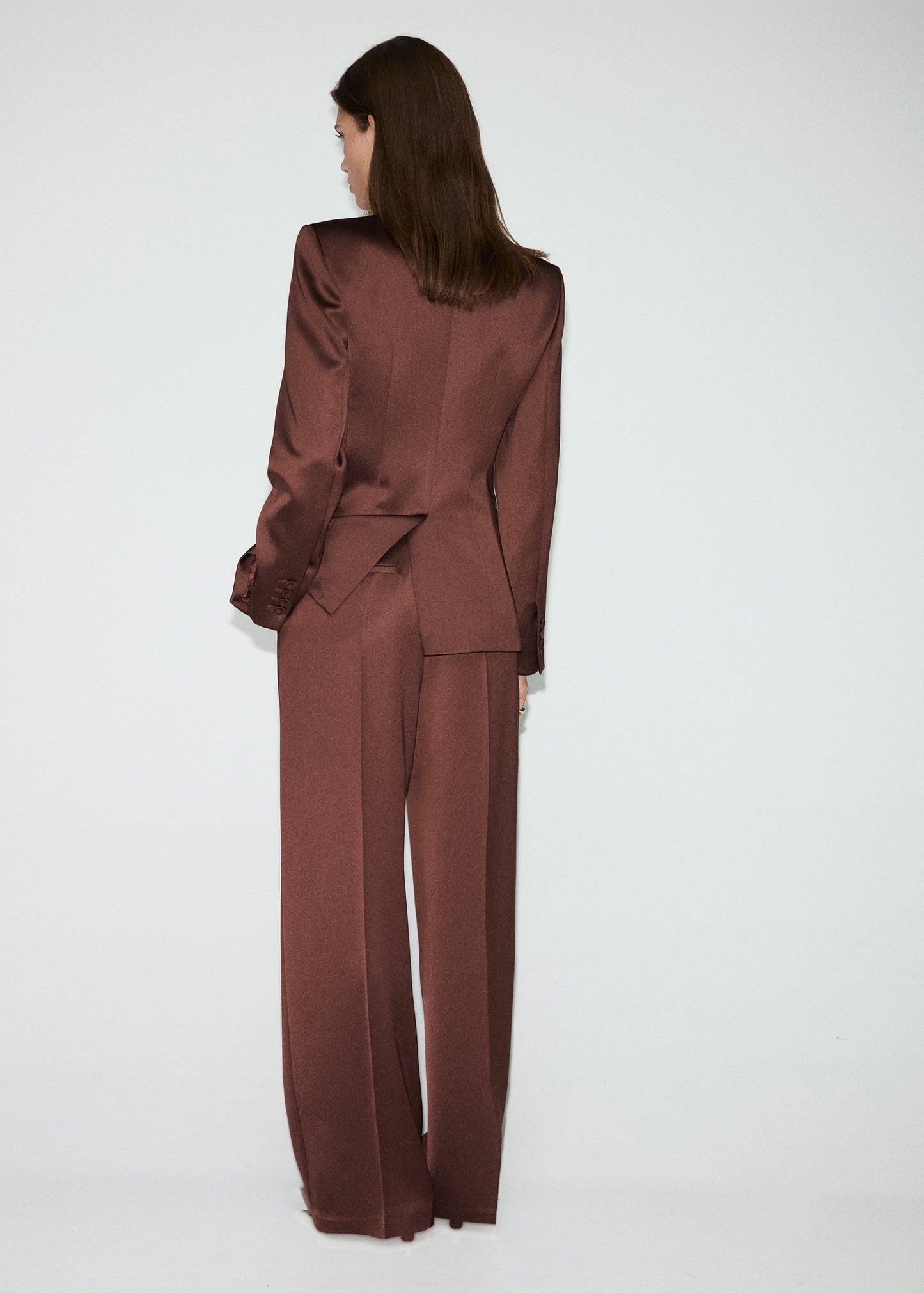 Satin suit trousers