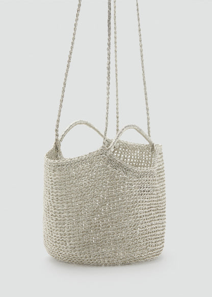 Mini woven crossbody bag