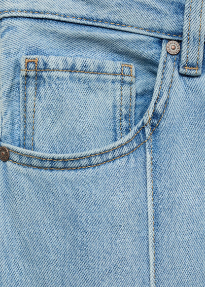 Wideleg jeans with turned-up hem