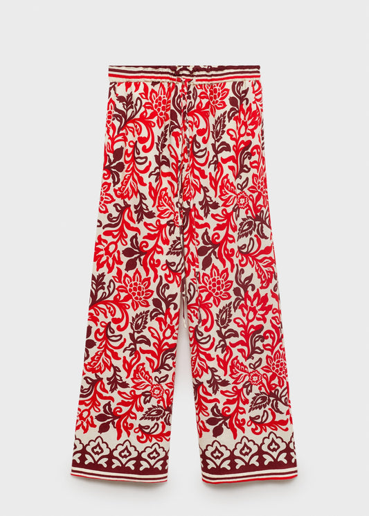 Flowy printed trousers