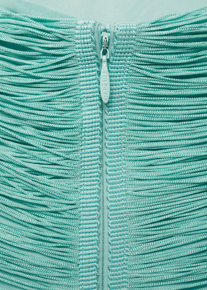 Fringed dress with low back