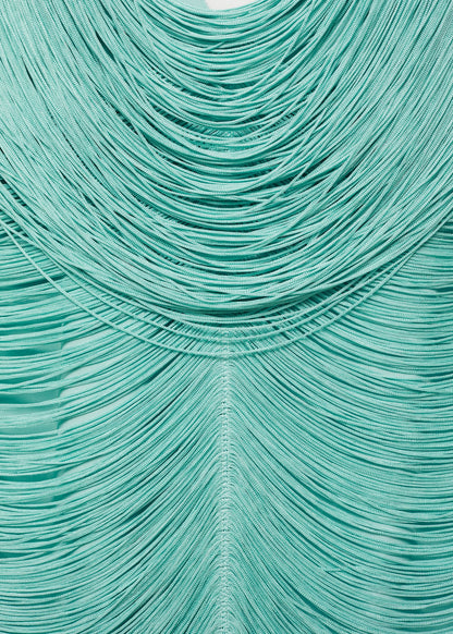Fringed dress with low back