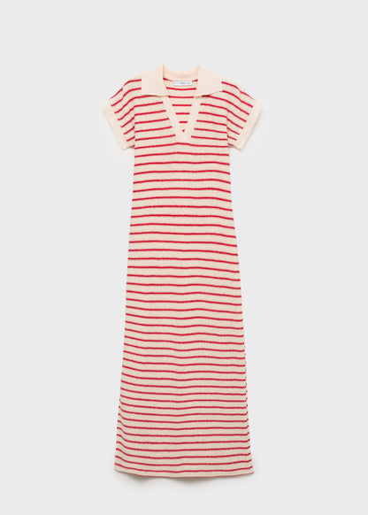 Long striped knitted dress