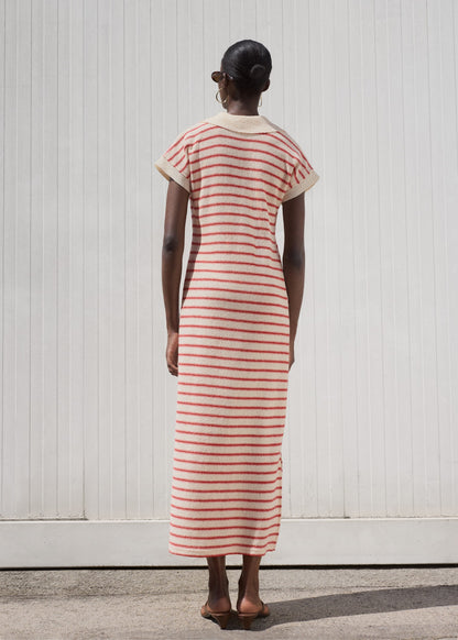 Long striped knitted dress