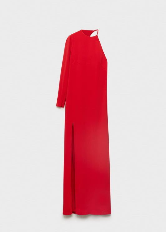 Asymmetrical open-back dress