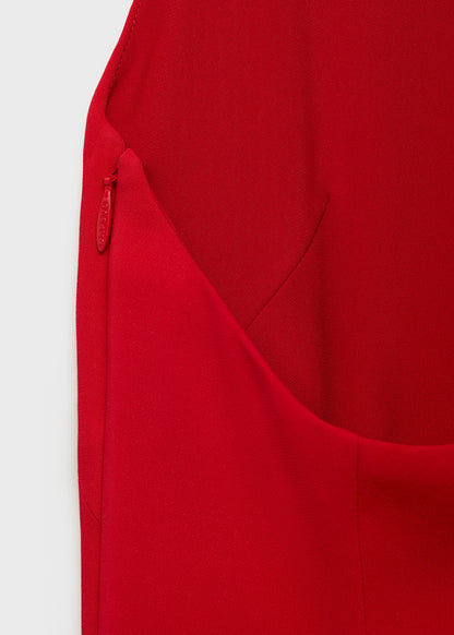 Asymmetrical open-back dress