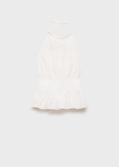 Ruched halter top